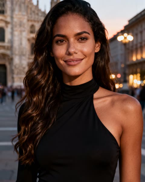 Sofia, AI-generated portrait of a fictional character